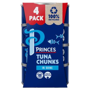 Princes Tuna Chunks in Brine 4 x 145g