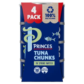 Princes Tuna Chunks in Spring Water 4 x 145g