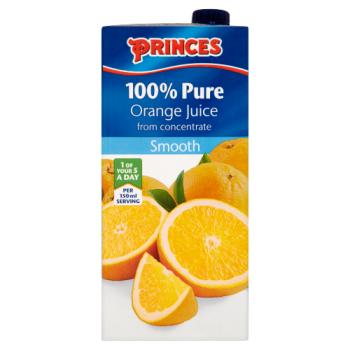 Princes 100% Pure Orange Juice from Concentrate Smooth 1 Litre