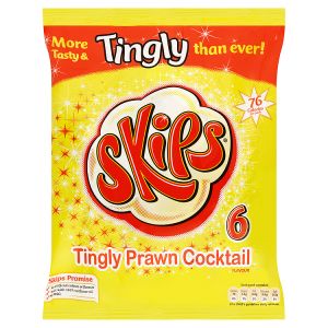 Skips Tingly Prawn Cocktail Flavour 6 Pack