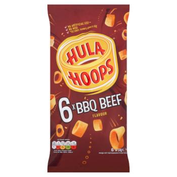 Hula Hoops BBQ Beef Flavour 6 x 24g