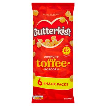 Butterkist Crunchy Toffee Popcorn 6 x 20g