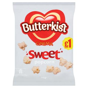 Butterkist Cinema Sweet Popcorn 76g PM £1