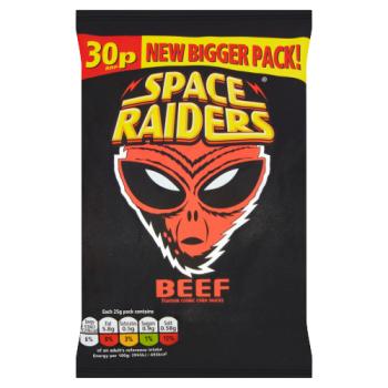 Space Raiders Beef Crisps 25g 30p PMP