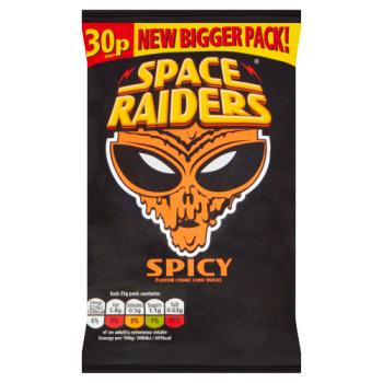 Space Raiders Spicy Flavour Cosmic Corn Snacks 25g