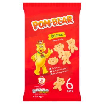 Pom-Bear Original Potato Snacks 6 x 13g