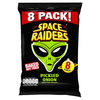 Space Raiders Pickled Onion Multipack Crisps 8 Pack
