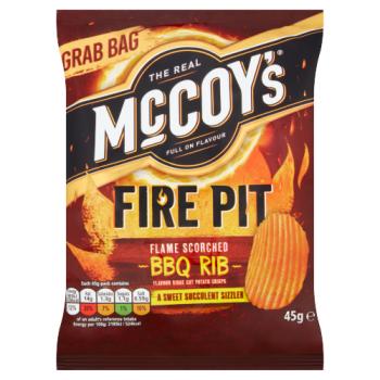 Mccoy's Fire Pit Flame Scorched Bbq Rib Crisps 45g