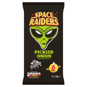 Space Raiders Pickled Onion Flavour Cosmic Corn Snack 6 x 13g