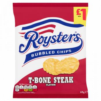 Roysters T-bone Steak Crisps 60g, £1 Pmp