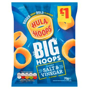 Hula Hoops Big Hoops Sharp Salt & Vinegar Flavour 70g
