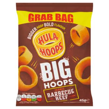 Hula Hoops Big Hoops Iconic Barbecue Beef Flavour 45g