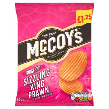 McCoy's Sizzling King Prawn Flavour Potato Crisps 65g