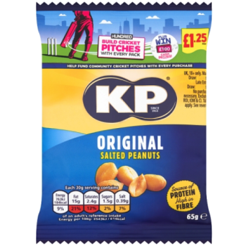 KP Original Salted Peanuts 65g PMP £1.25 