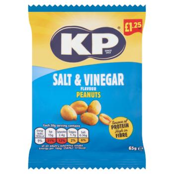 KP Salt & Vinegar Flavour Peanuts 65g