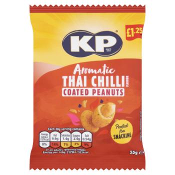 KP Aromatic Thai Chilli Flavour Coated Peanuts 55g
