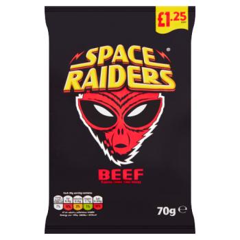 Space Raiders Beef Flavour Cosmic Corn Snacks 70g