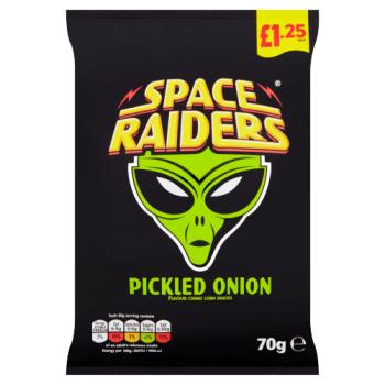 Space Raiders Pickled Onion Flavour Cosmic Corn Snacks 70g
