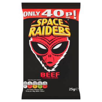 Space Raiders Beef Flavour Cosmic Corn Snacks 25g