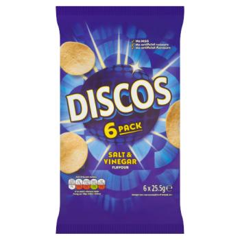 Discos Salt & Vinegar Flavour 6 x 25.5g
