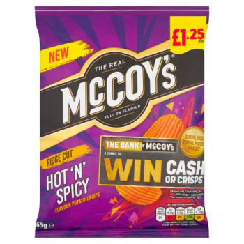 McCoy's Hot 'N' Spicy Flavour Potato Crisps 65g