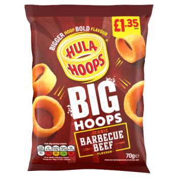Hula Hoops Iconic Barbecue Beef Flavour Big Hoops 70g