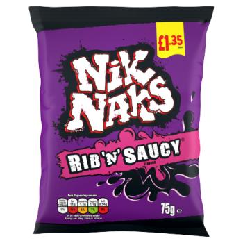 Nik Naks Rib 'N' Saucy Flavour 75g