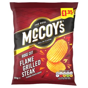 McCoy's Ridge Cut Flame Grilled Steak Flavour Potato Crisps 65g