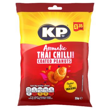 KP Aromatic Thai Chilli Flavour Coated Peanuts 55g