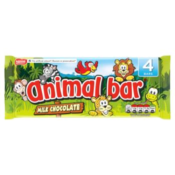 Animal Bar Milk Chocolate Bar Multipack 19g 4 Pack