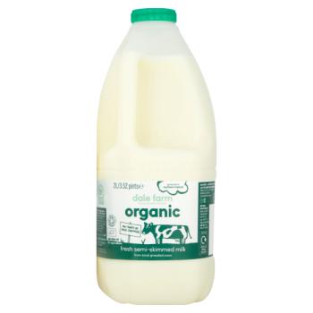 Dale Farm Organic Fresh Semi-Skimmed Milk 3.52 Pints/2L