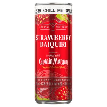 Captain Morgan Strawberry Daiquiri RTD 5% vol 250ml PMP £2.39