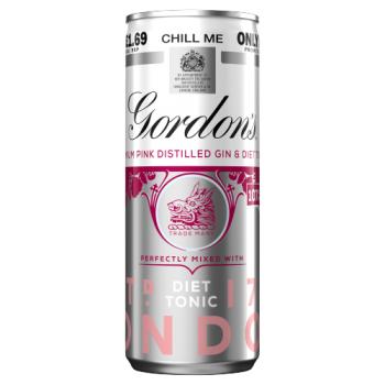 Gordons Premium Pink Gin & Diet Tonic Ready to Drink 250ml