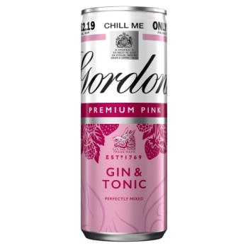 Gordon's Premium Pink Gin & Tonic 250ml 5% vol £2.19 PMP