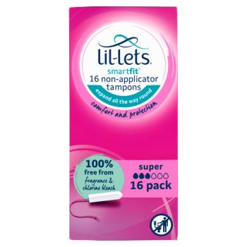 Lil-Lets Smartfit 16 Non-Applicator Tampons Super