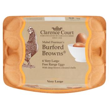 Clarence Court Mabel Pearman's Burford Browns 6 Very Large Free Range Eggs