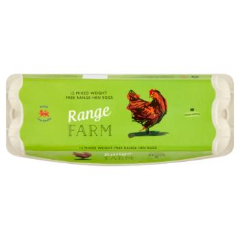 Range Farm 12 Mixed Weight Free Range Hen Eggs
