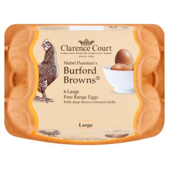 Clarence Court Mabel Pearmans's Burford Browns 6 Large Free Range Eggs