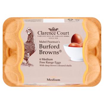 Clarence Court Mabel Pearmans's Burford Brown 6 Medium Free Range Eggs