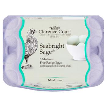 Clarence Court Seabright Sage 6 Medium Free Range Eggs