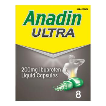 Anadin Ultra Ibuprofen Pain Relief Liquid Capsules 8s