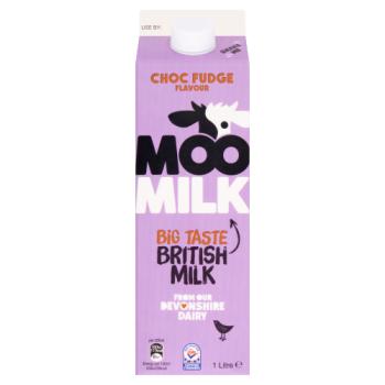 Moo Milk Choc Fudge Flavour British Milk 1 Litre