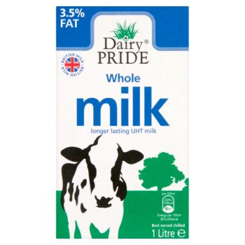 Dairy Pride Whole Milk Longer Lasting UHT Milk 1L