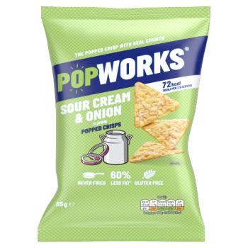 Popworks Sour Cream & Onion Sharing Popped Crisps 85g