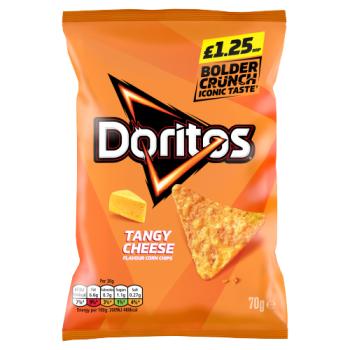 Doritos Tangy Cheese Tortilla Chips Sharing Bag Crisps 70g PMP £1.25 RRP
