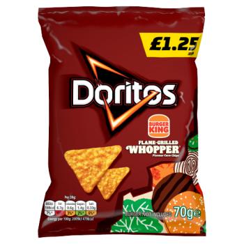 Doritos Burger King® Whopper® Sharing Tortilla Chips Crisps £1.25 RRP PMP 70g