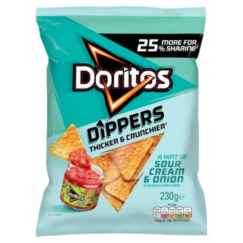 Doritos Dippers Hint of Sour Cream & Onion Sharing Tortilla Chips 230g