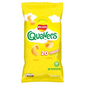 Walkers Quavers Cheese Multipack Snacks Crisps 20x16g