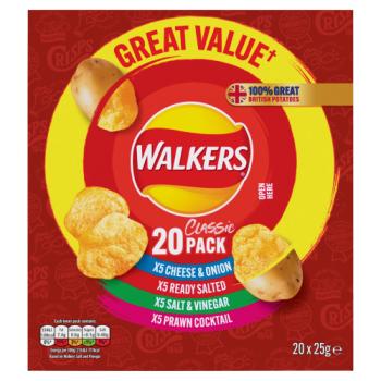 Walkers Classic Pack 20 x 25g