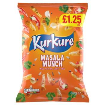 Kurkure Masala Munch Sharing Snacks £1.25 RRP PMP 80g
